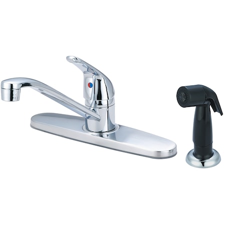 Olympia Faucets Single Handle Kitchen Faucet, NPSM, Standard, Polished Chrome, Overall Height: 6.25" K-4161